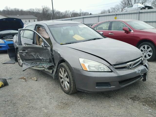 1HGCM66557A064175 - 2007 HONDA ACCORD EX GRAY photo 1