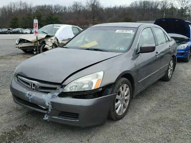 1HGCM66557A064175 - 2007 HONDA ACCORD EX GRAY photo 2