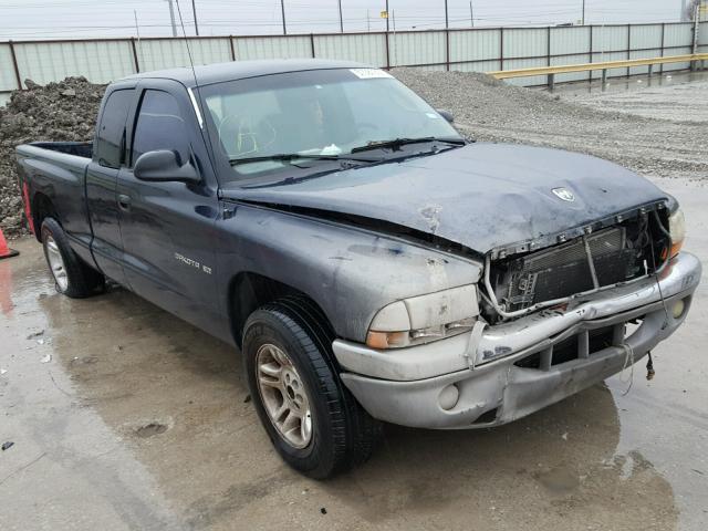 1B7GL22NX1S140217 - 2001 DODGE DAKOTA BLUE photo 1