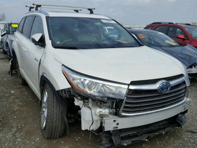 5TDDCRFH9FS007366 - 2015 TOYOTA HIGHLANDER WHITE photo 1