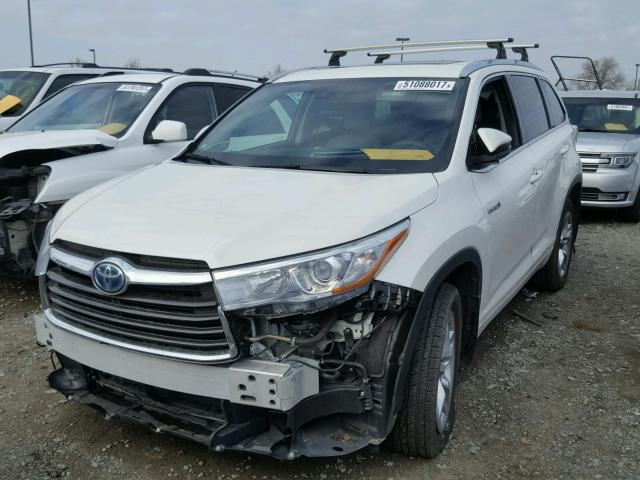 5TDDCRFH9FS007366 - 2015 TOYOTA HIGHLANDER WHITE photo 2