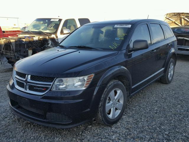 3C4PDCAB0DT626662 - 2013 DODGE JOURNEY SE BLACK photo 2