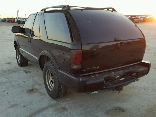 1GKCS18W51K167566 - 2001 GMC JIMMY BLACK photo 3