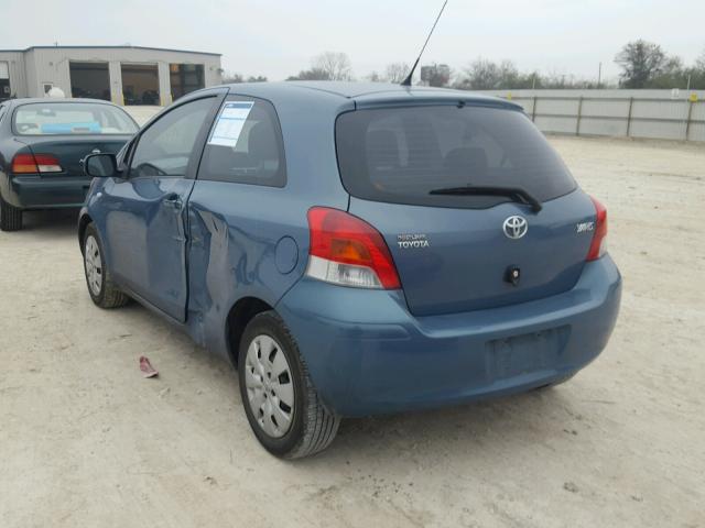 JTDJT903795225820 - 2009 TOYOTA YARIS TEAL photo 3