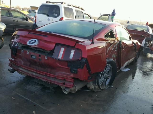 1ZVBP8AM0C5226547 - 2012 FORD MUSTANG BURGUNDY photo 4