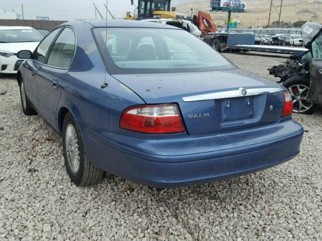 1MEFM50U24A616831 - 2004 MERCURY SABLE GS BLUE photo 3