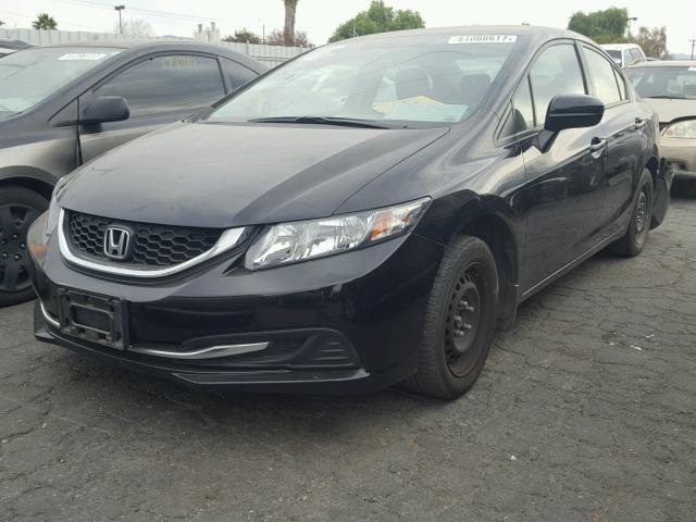 19XFB2E50FE071459 - 2015 HONDA CIVIC LX BLACK photo 2