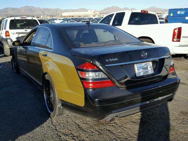 WDDNG71X87A126543 - 2007 MERCEDES-BENZ S 550 BLACK photo 3