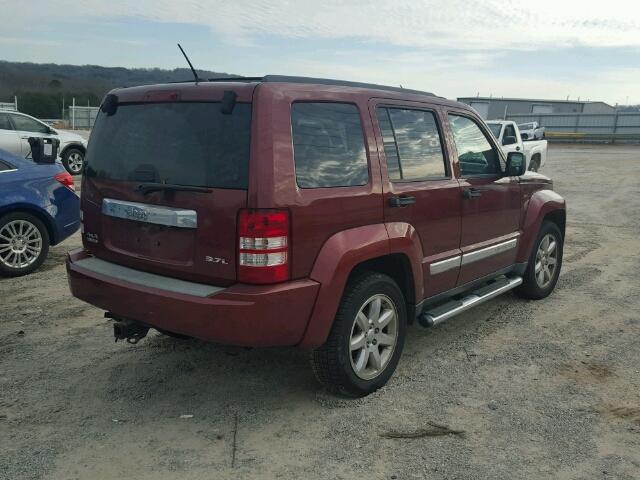 1J8GN58K28W258962 - 2008 JEEP LIBERTY LI RED photo 4