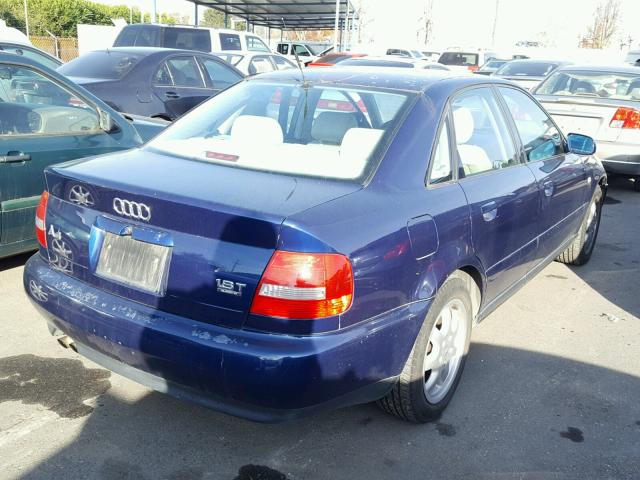 WAUCB28D4XA225002 - 1999 AUDI A4 1.8T QU BLUE photo 4