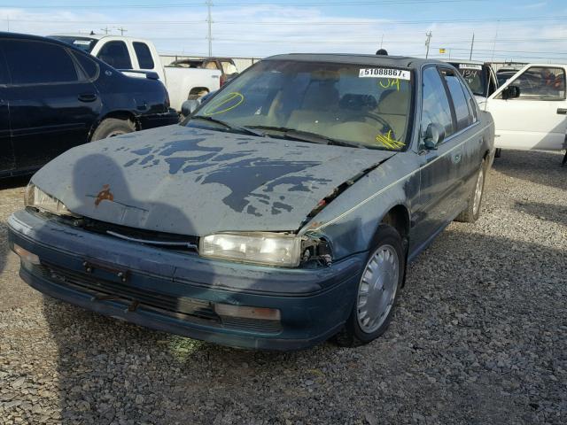 1HGCB7668MA118598 - 1991 HONDA ACCORD EX BLUE photo 2