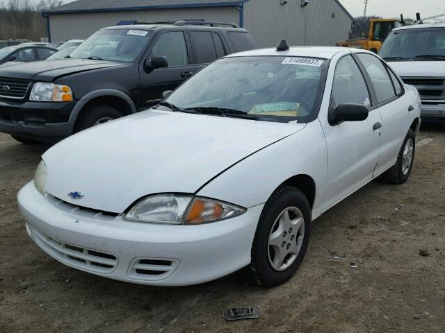 1G1JC524917365156 - 2001 CHEVROLET CAVALIER B WHITE photo 2