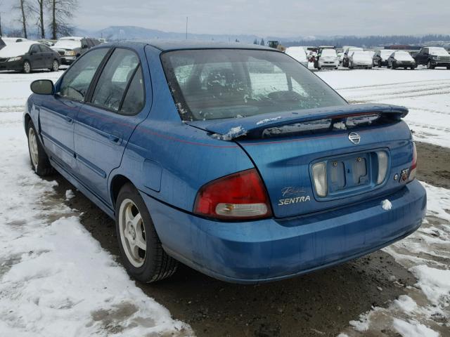 3N1AB51D92L704851 - 2002 NISSAN SENTRA SE- BLUE photo 3