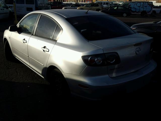 JM1BK32G281825574 - 2008 MAZDA 3 I SILVER photo 3