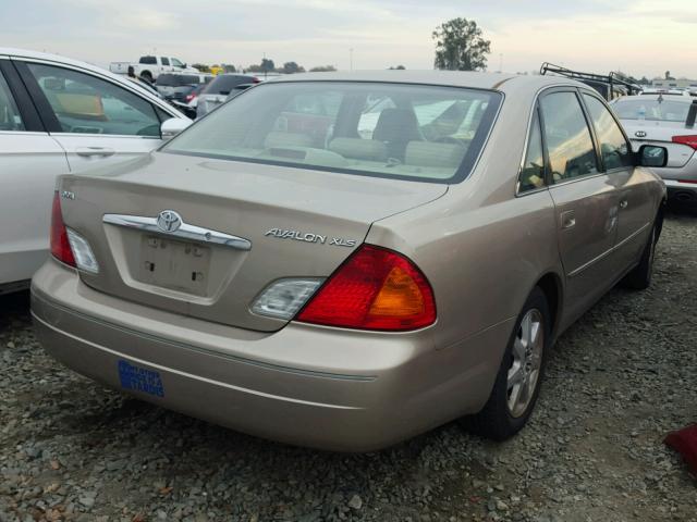 4T1BF28B1YU035638 - 2000 TOYOTA AVALON XL TAN photo 4