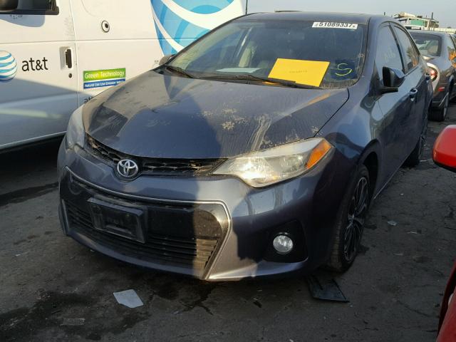 5YFBURHE0EP106589 - 2014 TOYOTA COROLLA L GRAY photo 2