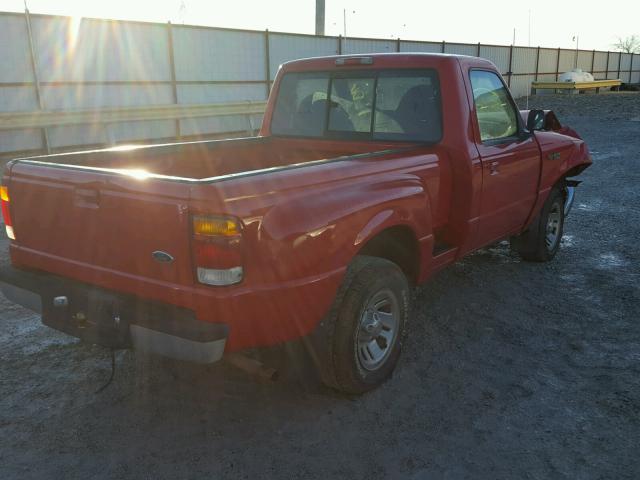 1FTYR10C1WPB04327 - 1998 FORD RANGER RED photo 4