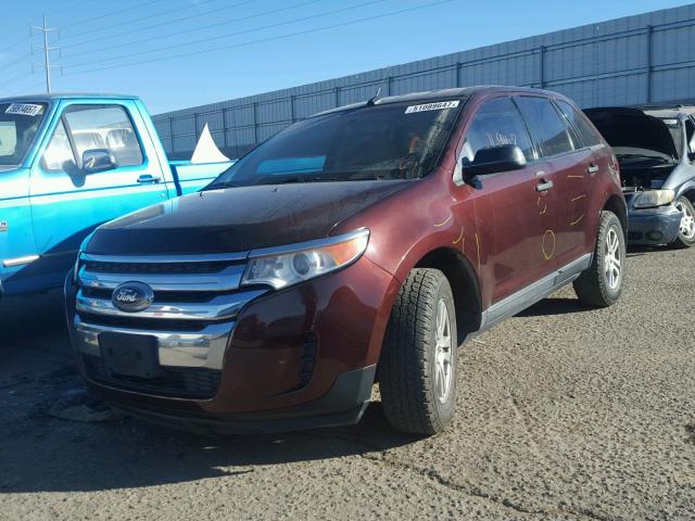 2FMDK3GC3CBA22876 - 2012 FORD EDGE SE BURGUNDY photo 2