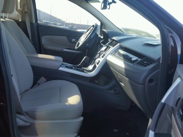 2FMDK3GC3CBA22876 - 2012 FORD EDGE SE BURGUNDY photo 5