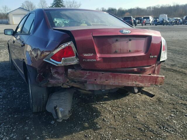 3FAHP07187R125003 - 2007 FORD FUSION SE MAROON photo 9