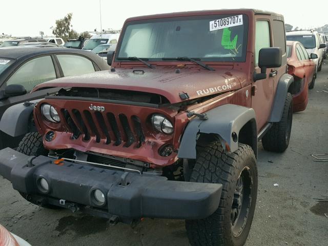 1J4BA6D17AL225800 - 2010 JEEP WRANGLER R MAROON photo 2