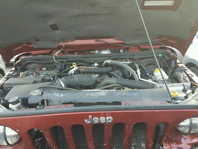 1J4BA6D17AL225800 - 2010 JEEP WRANGLER R MAROON photo 7