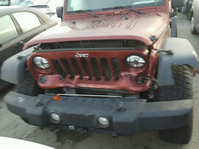 1J4BA6D17AL225800 - 2010 JEEP WRANGLER R MAROON photo 9