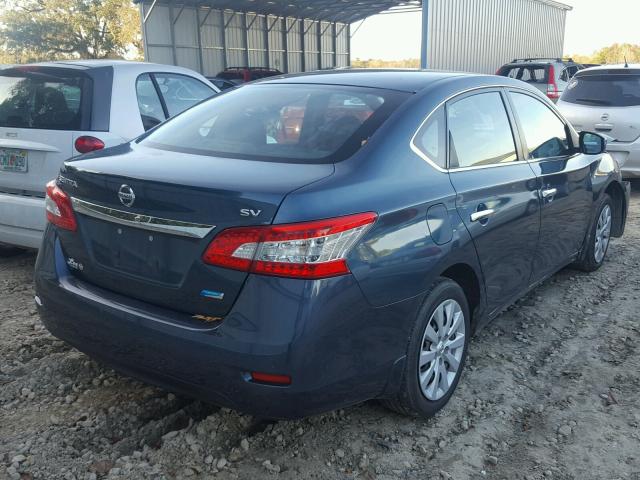 3N1AB7APXEY231524 - 2014 NISSAN SENTRA S BLUE photo 4