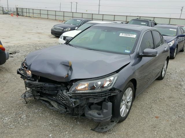 1HGCR2F82DA170440 - 2013 HONDA ACCORD EXL GRAY photo 2