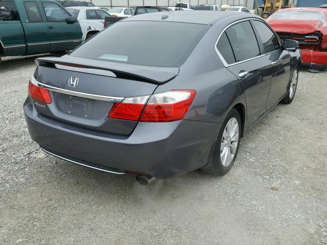 1HGCR2F82DA170440 - 2013 HONDA ACCORD EXL GRAY photo 4