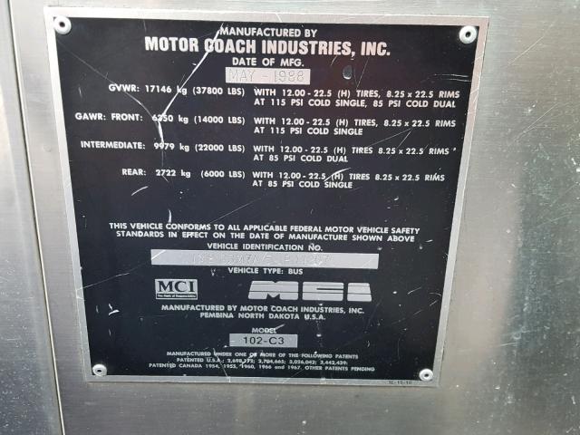 1M8GDM7A5JP042070 - 1988 MOTOR COACH INDUSTRIES TRANSIT BU WHITE photo 10