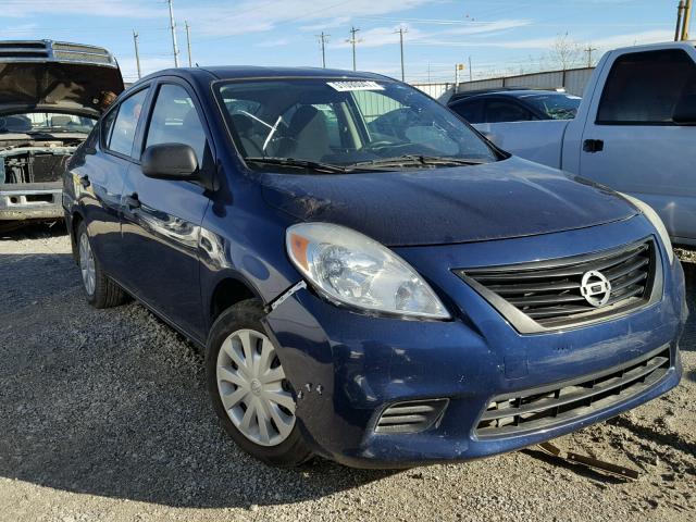 3N1CN7AP5DL831265 - 2013 NISSAN VERSA S BLUE photo 1