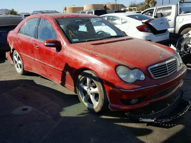 WDBRF40J55F687761 - 2005 MERCEDES-BENZ C 230K SPO RED photo 1