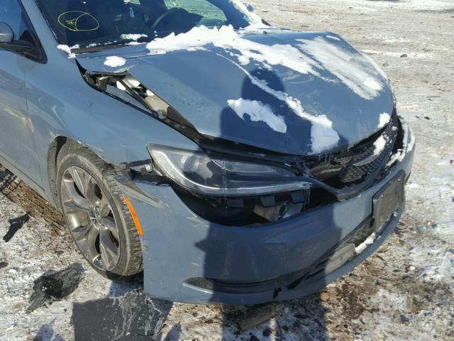 1C3CCCDG6FN632112 - 2015 CHRYSLER 200 S BLUE photo 9