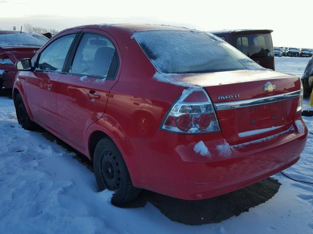 KL1TD56E19B308255 - 2009 CHEVROLET AVEO LS RED photo 3