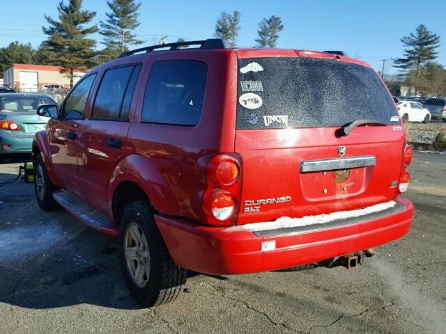 1D4HB48D95F575409 - 2005 DODGE DURANGO SL RED photo 3