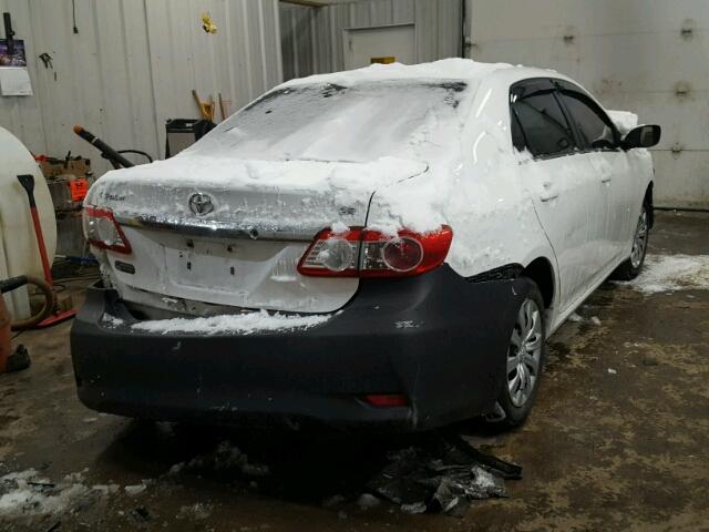 2T1BU4EE6DC981603 - 2013 TOYOTA COROLLA BA WHITE photo 4