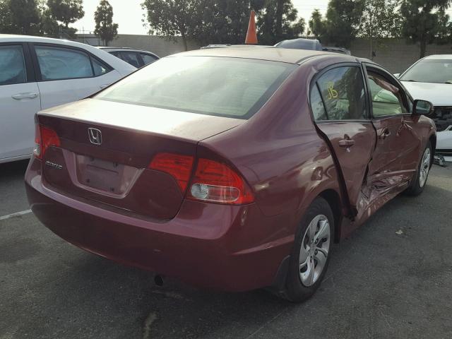 JHMFA16897S006421 - 2007 HONDA CIVIC EX ბურგუნდია ფოტო 4