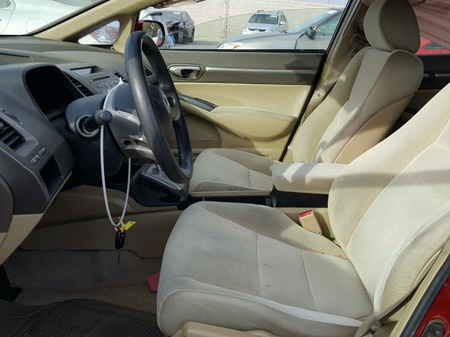 JHMFA16897S006421 - 2007 HONDA CIVIC EX ბურგუნდია ფოტო 5