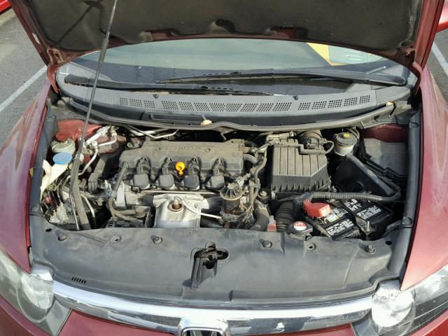 JHMFA16897S006421 - 2007 HONDA CIVIC EX ბურგუნდია ფოტო 7