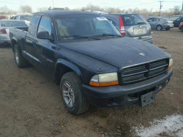 1B7GL22X91S245915 - 2001 DODGE DAKOTA BLACK photo 1