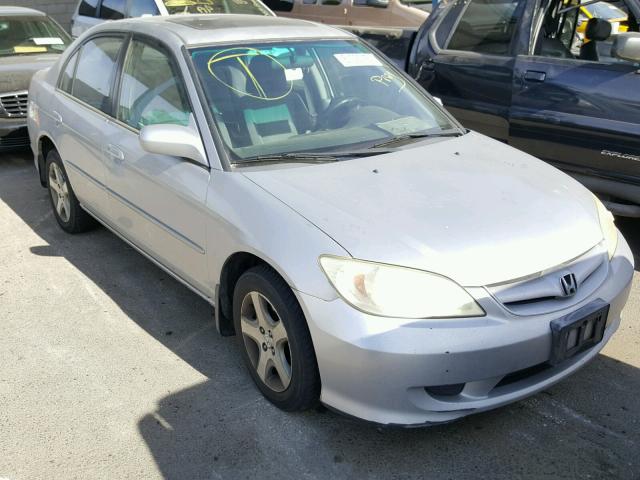 2HGES26804H571824 - 2004 HONDA CIVIC EX SILVER photo 1