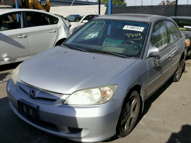 2HGES26804H571824 - 2004 HONDA CIVIC EX SILVER photo 2