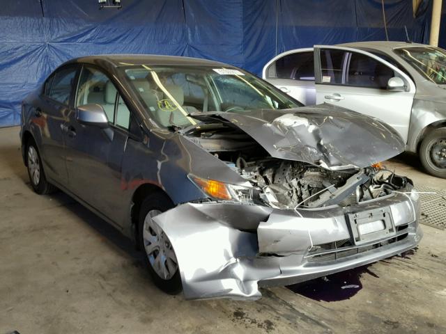 2HGFB2F53CH586343 - 2012 HONDA CIVIC LX GRAY photo 1