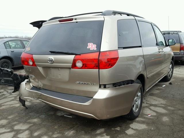 5TDZK23C97S044797 - 2007 TOYOTA SIENNA CE TAN photo 4