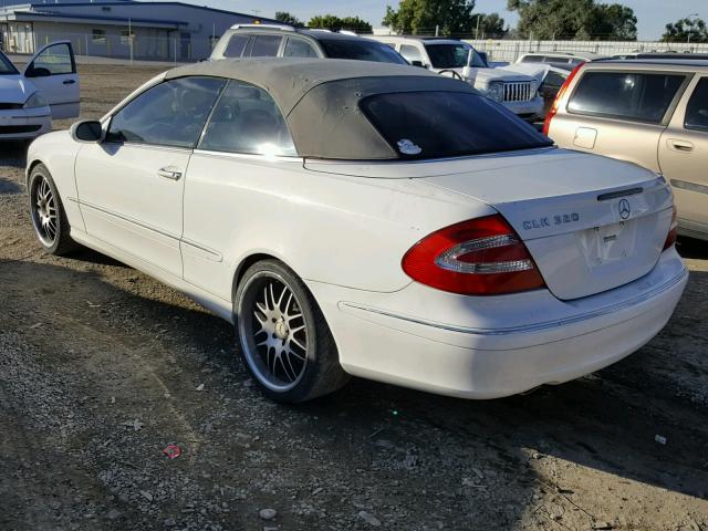 WDBTK65G95T041859 - 2005 MERCEDES-BENZ CLK 320 WHITE photo 3