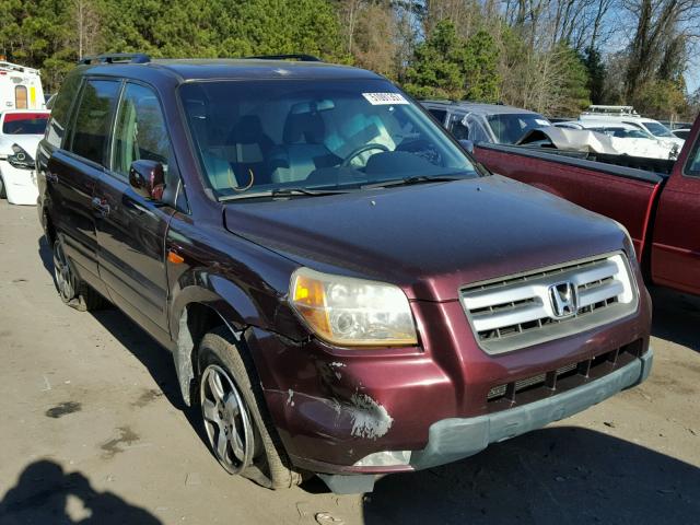 5FNYF18368B017548 - 2008 HONDA PILOT SE MAROON photo 1