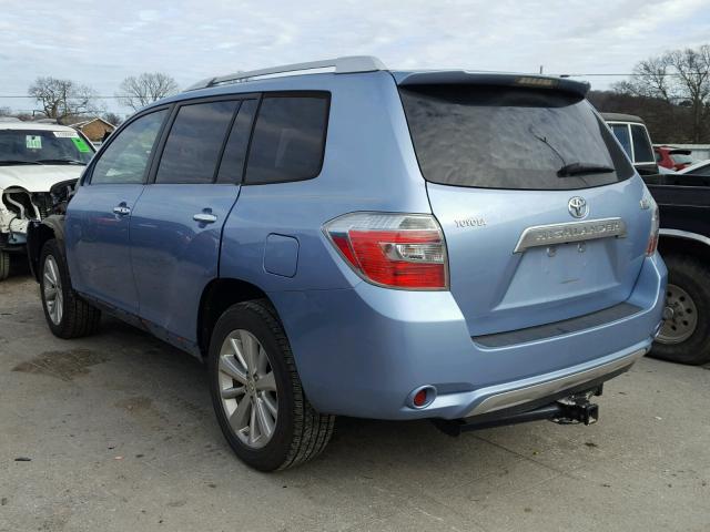 JTEEW41AX82004183 - 2008 TOYOTA HIGHLANDER BLUE photo 3