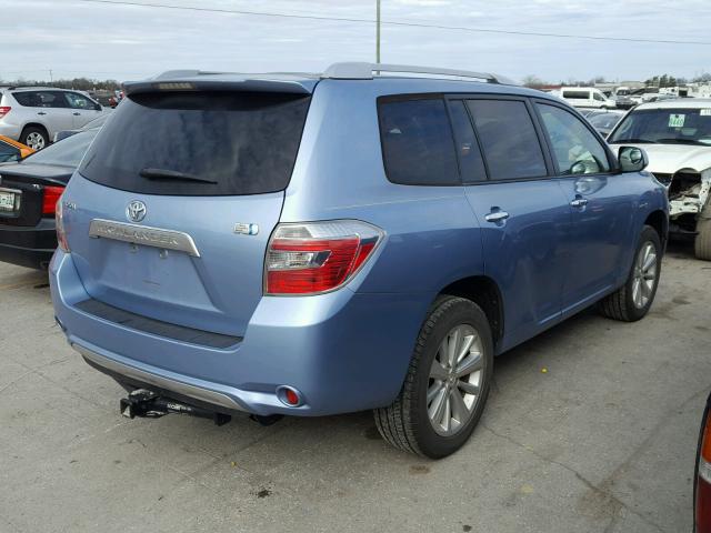 JTEEW41AX82004183 - 2008 TOYOTA HIGHLANDER BLUE photo 4