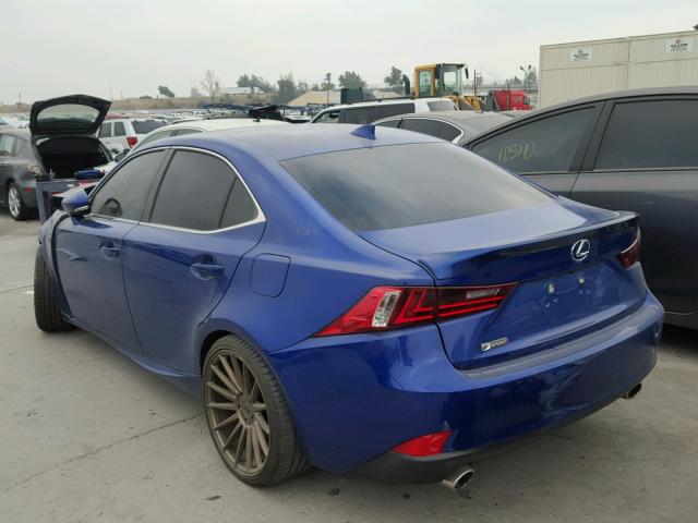 JTHBA1D27G5018997 - 2016 LEXUS IS 200T BLUE photo 3